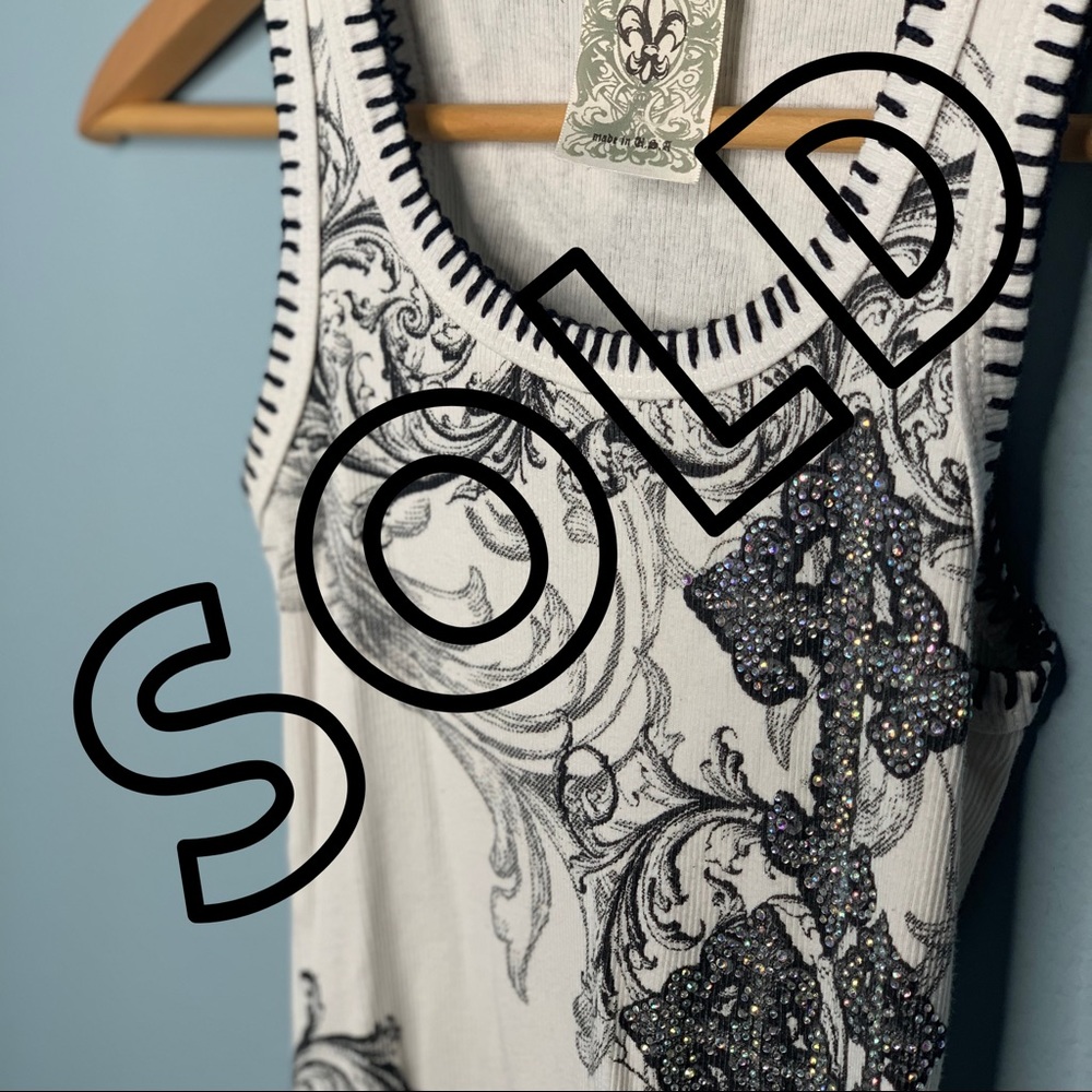 Vocal Rhinestone Tank Top